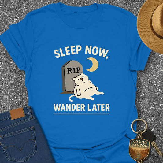 Cat Sleeping on Grave T-Shirt