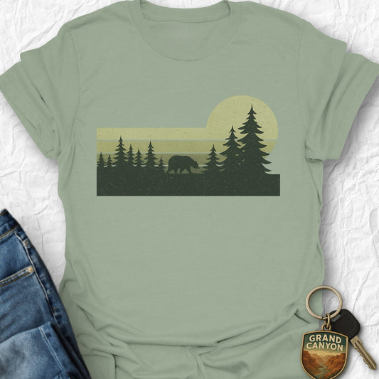 Retro Bear Sunset T-Shirt
