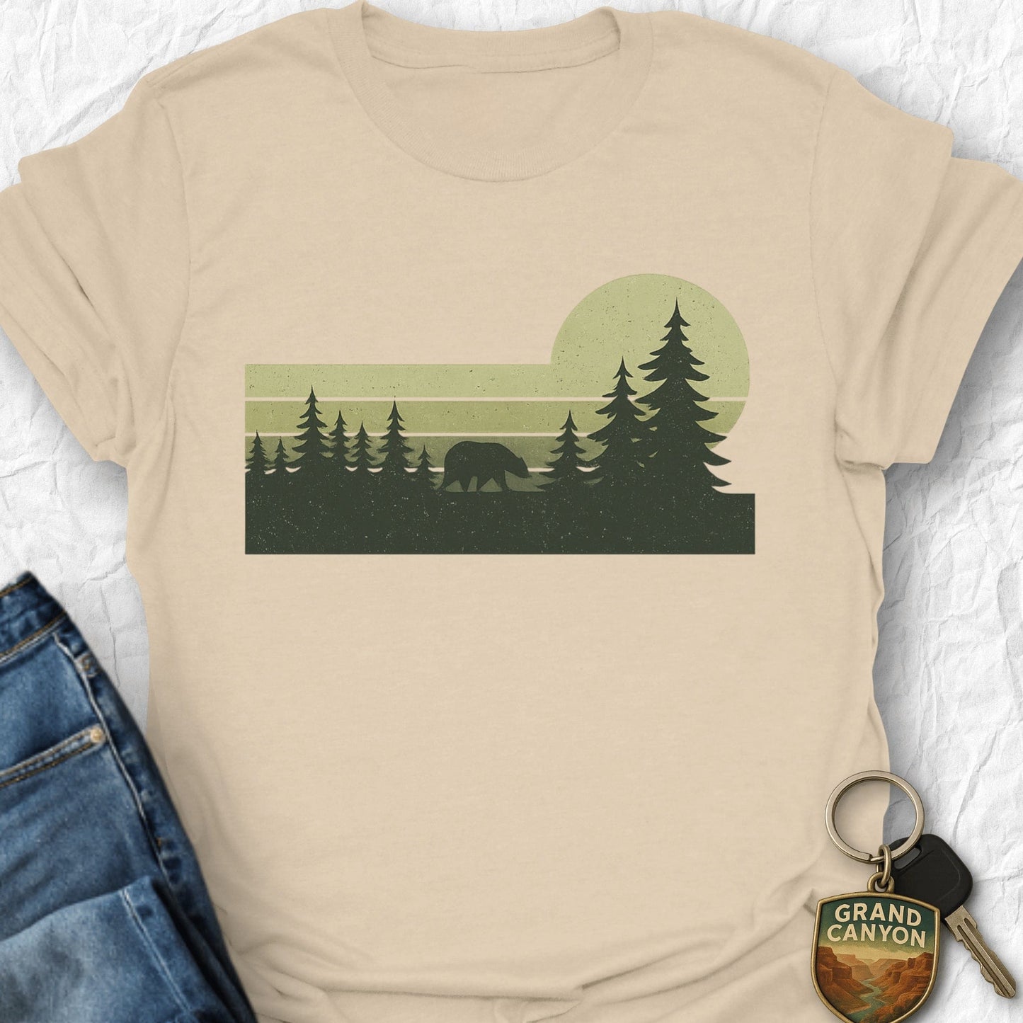 Retro Bear Sunset T-Shirt