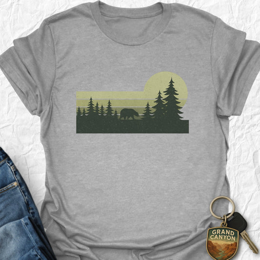 Retro Bear Sunset T-Shirt