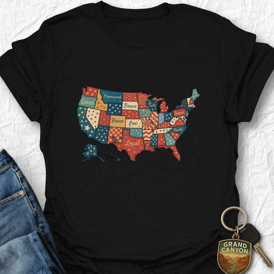 Quilted Pride T-Shirt - USA