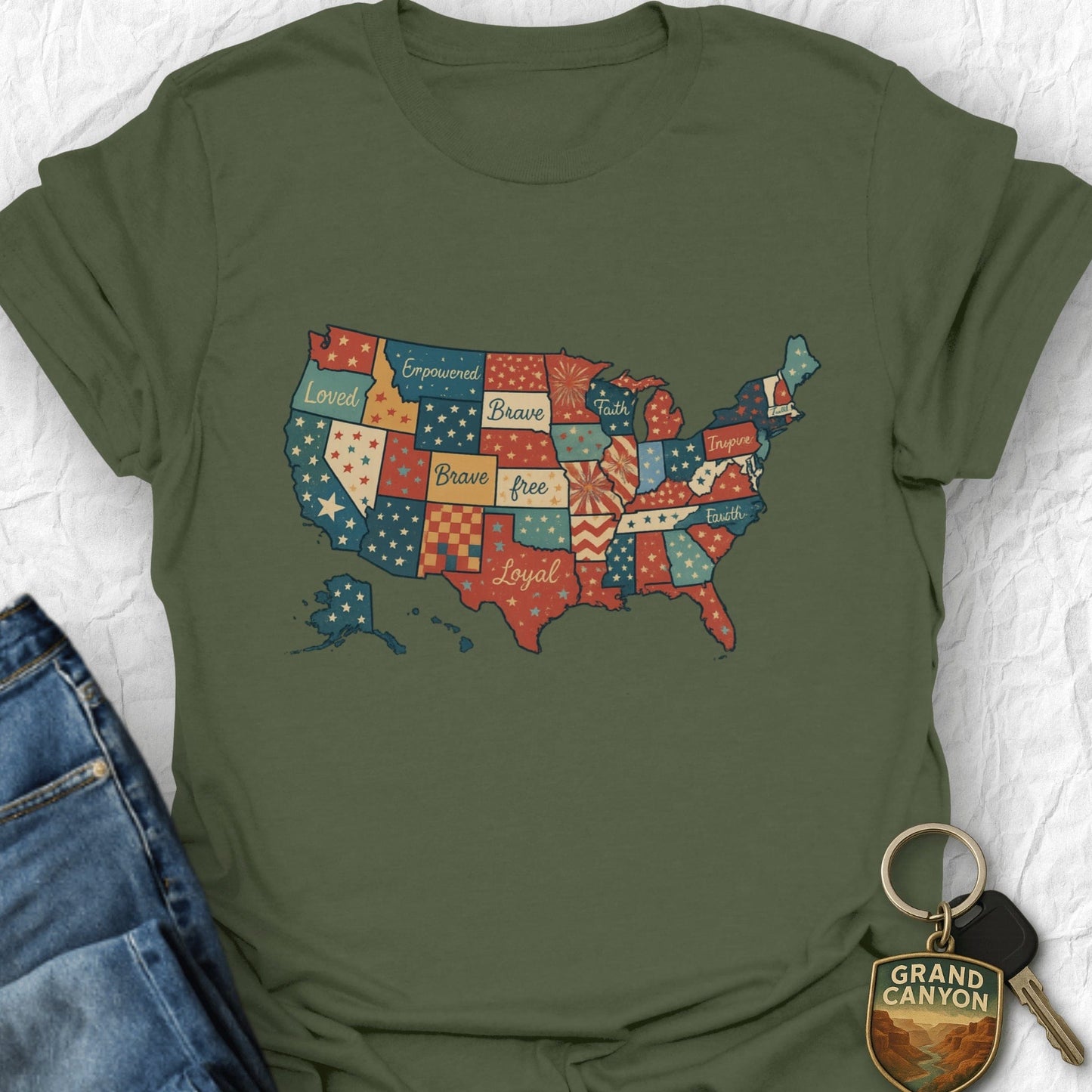 Quilted Pride T-Shirt - USA