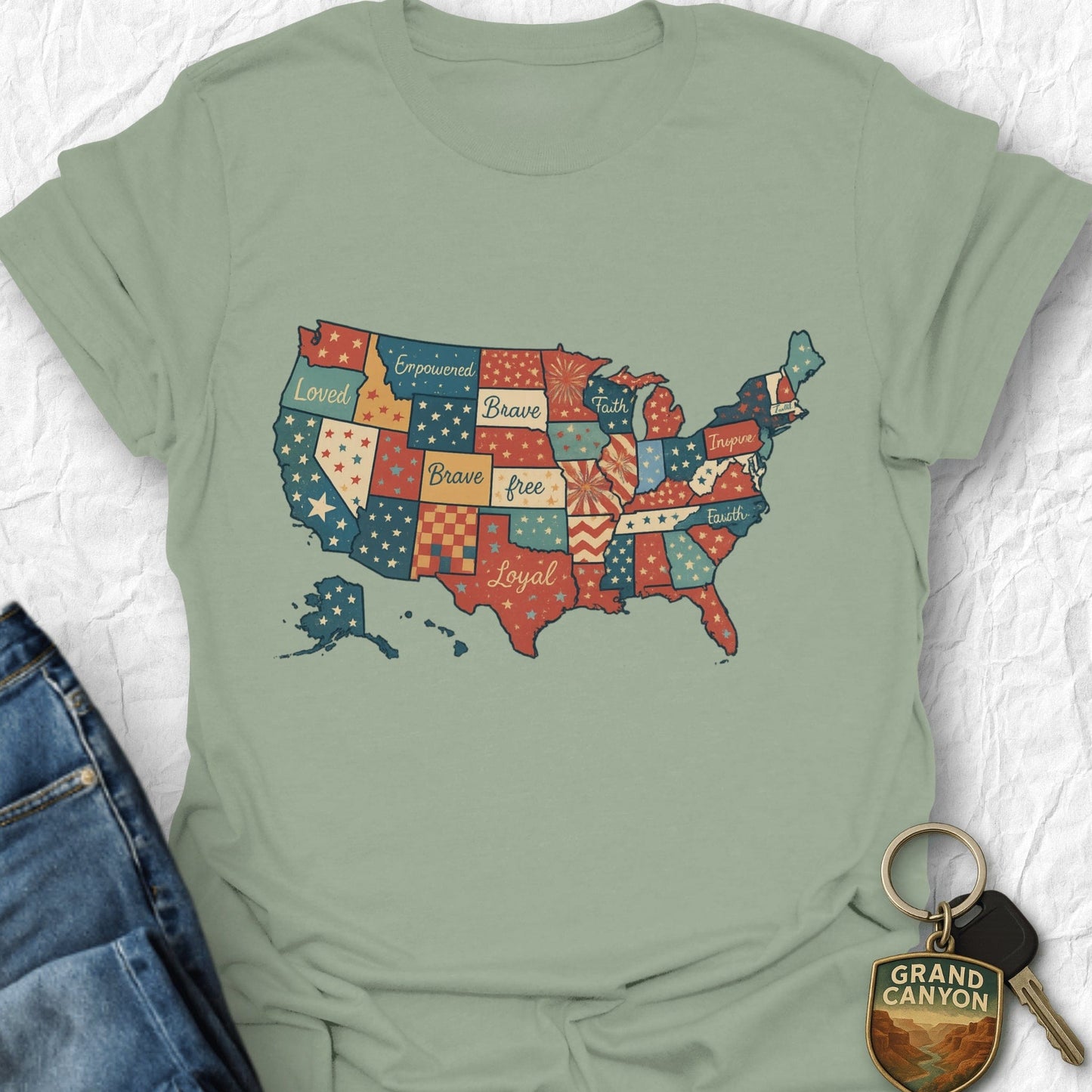 Quilted Pride T-Shirt - USA