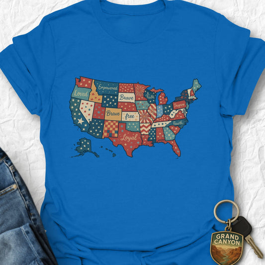 Quilted Pride T-Shirt - USA