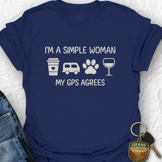 Woman and GPS T-Shirt