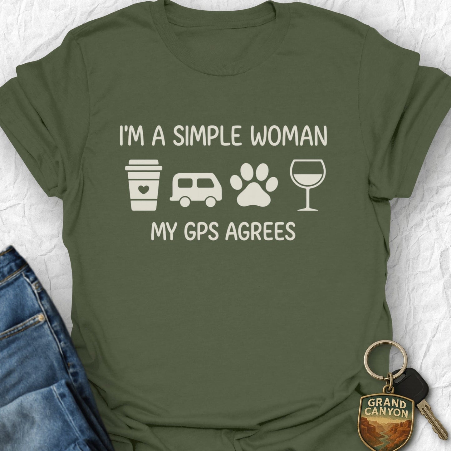 Woman and GPS T-Shirt