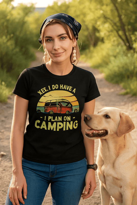 Retirement Camping T-Shirt - T-Shirt Black / M Printify