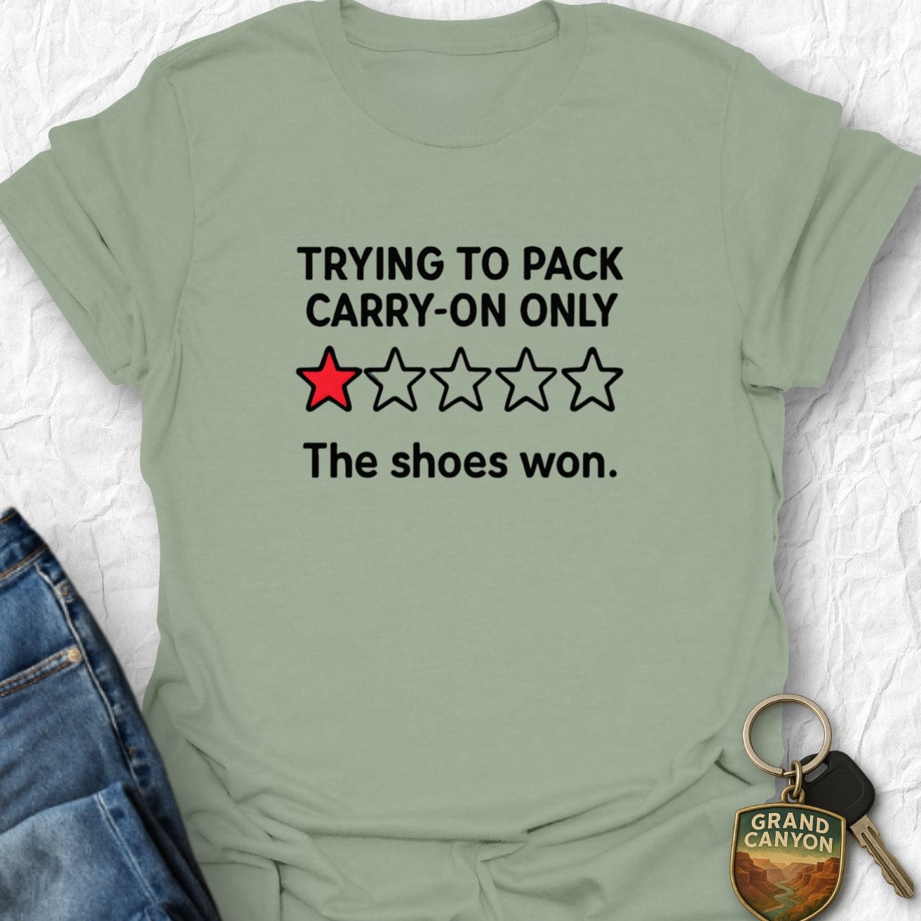 Printify T-Shirt Sage / S Carry On Luggage T-Shirt