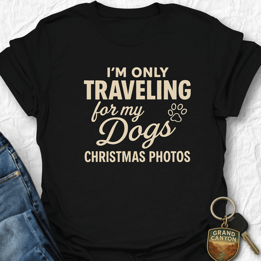 Printify T-Shirt Black / S Christmas Dog T-Shirt