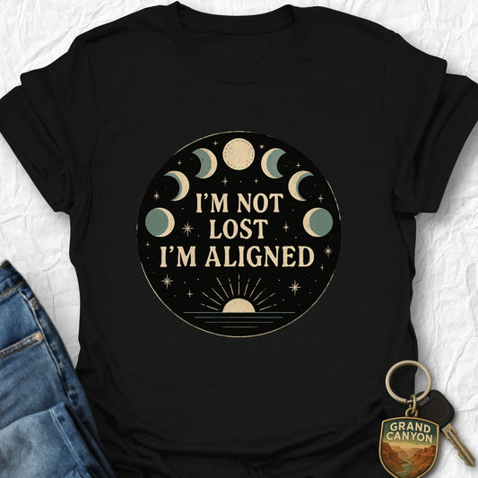 Printify T-Shirt Black / S I'm Aligned T-Shirt