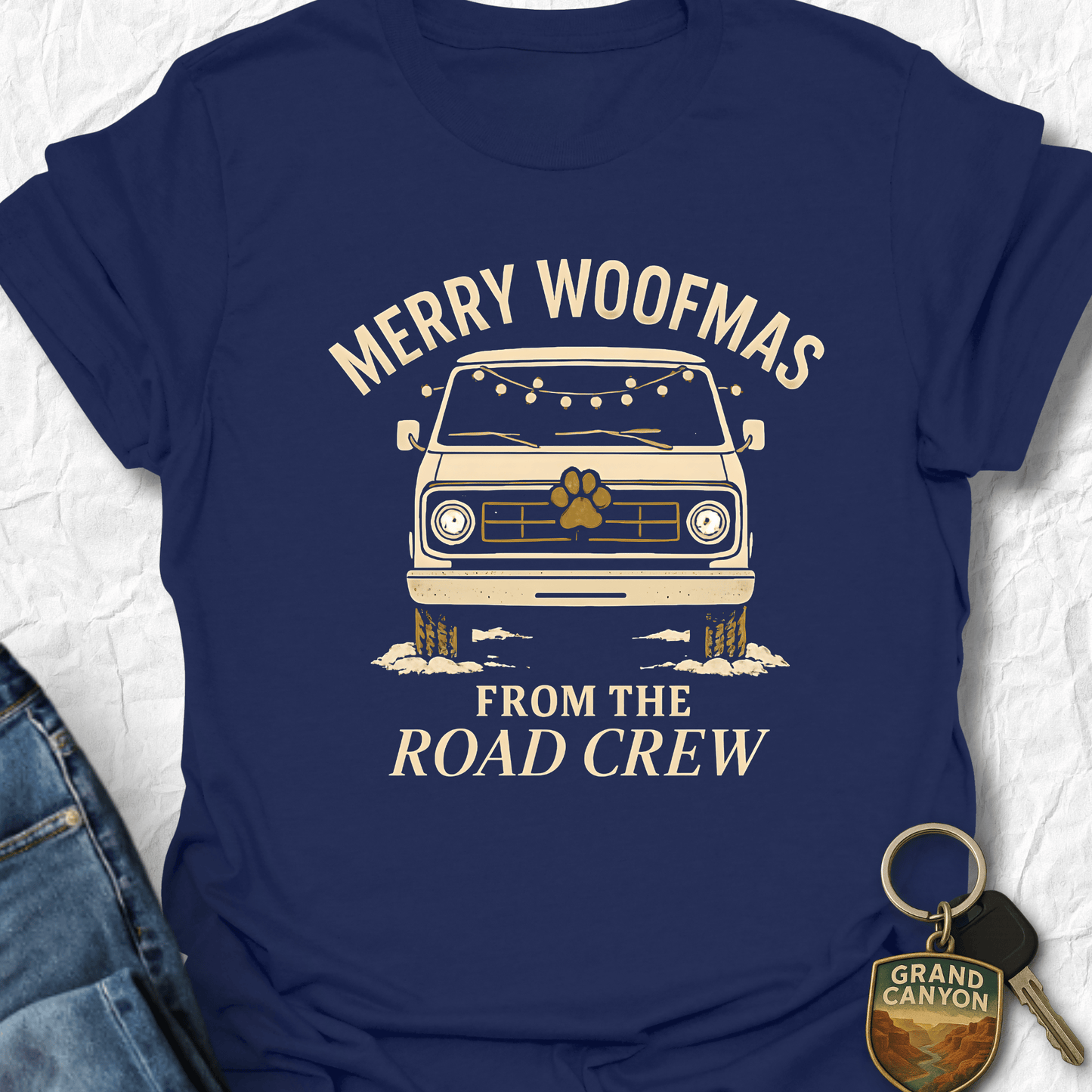 Printify T-Shirt Navy / S MERRY WOOFMAS T-Shirt