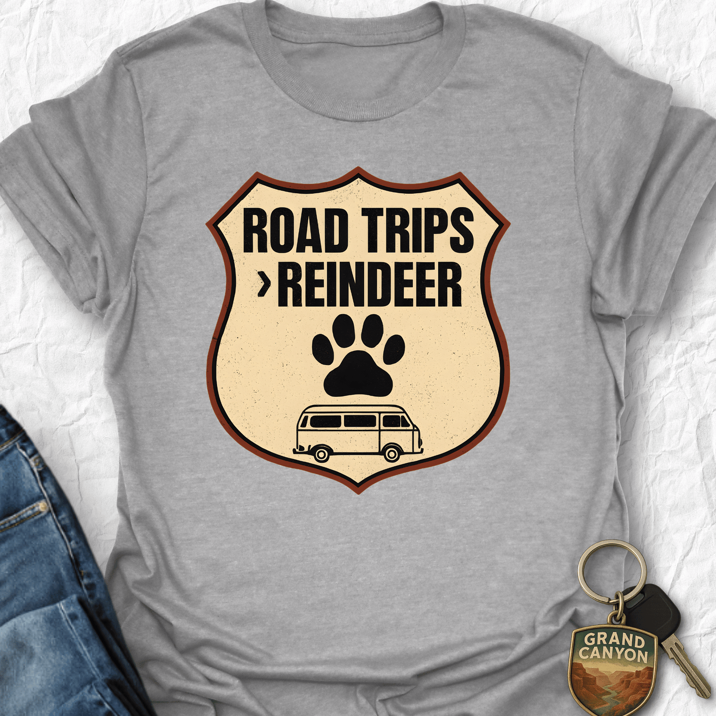 Printify T-Shirt Sport Grey / S ROADTRIPS > REINDEER T-Shirt
