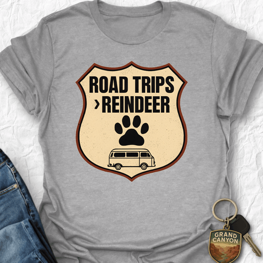 Printify T-Shirt Sport Grey / S ROADTRIPS > REINDEER T-Shirt