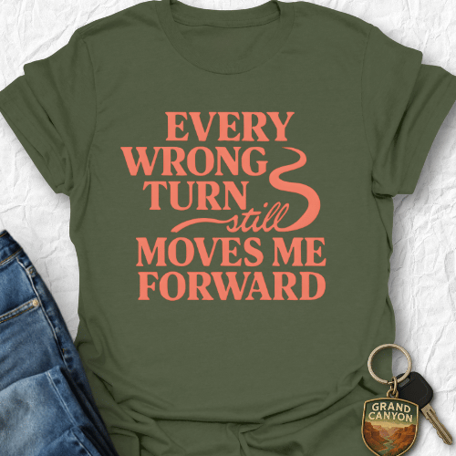 Printify T-Shirt Military Green / S Wrong Turn T-Shirt