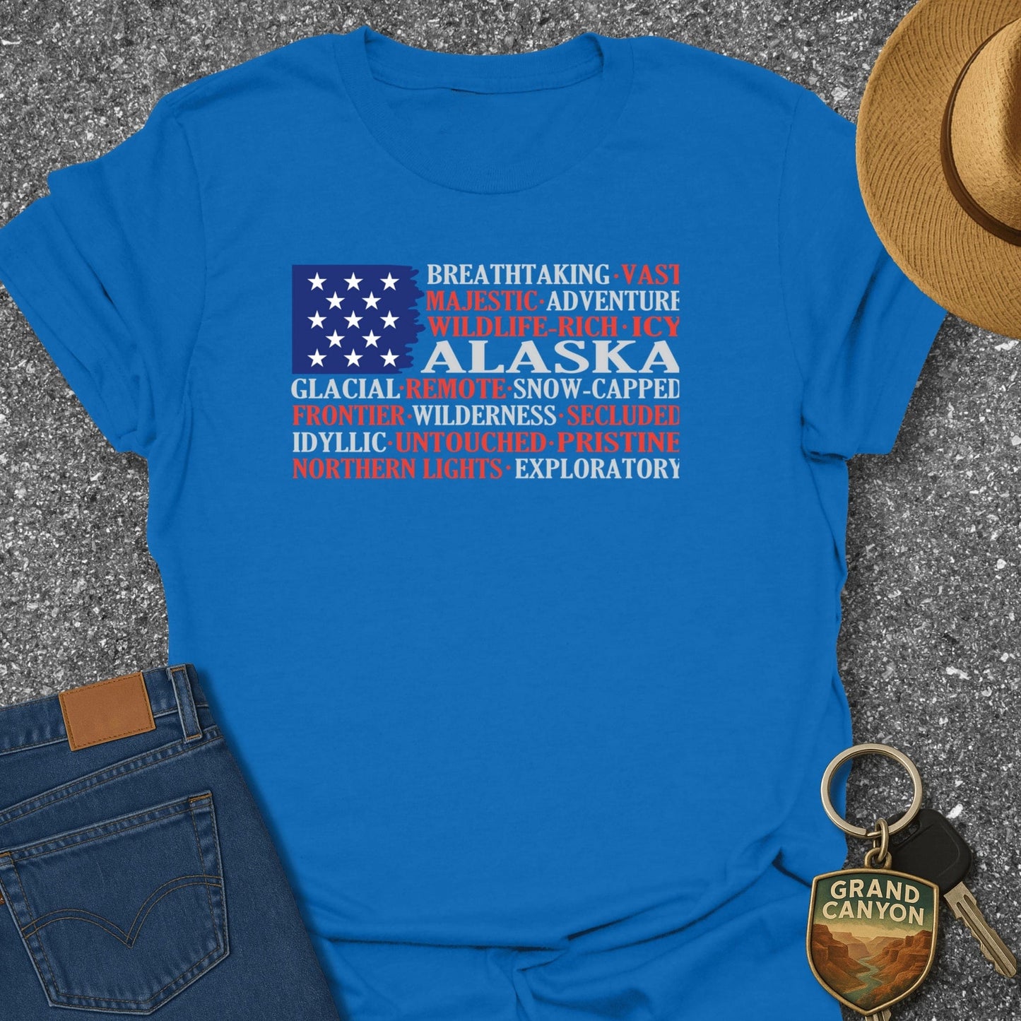 Alaska Cities Flag T-Shirt - T-Shirt Royal / S