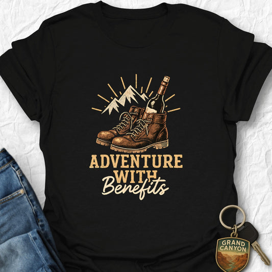 WANDERWOMENTEES T-Shirt Black / S Adventure Benefits T-Shirt