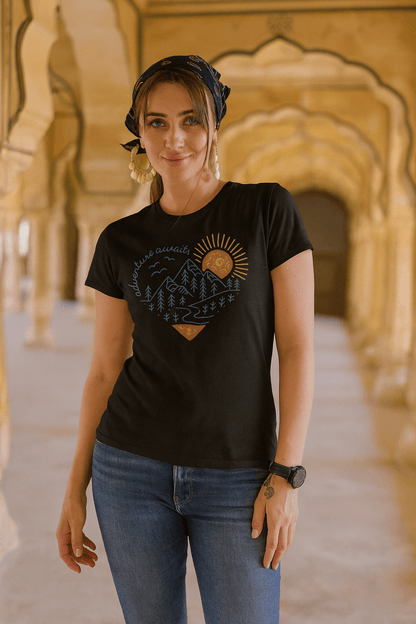 Adventure Heart T-Shirt - T-Shirt Black / S