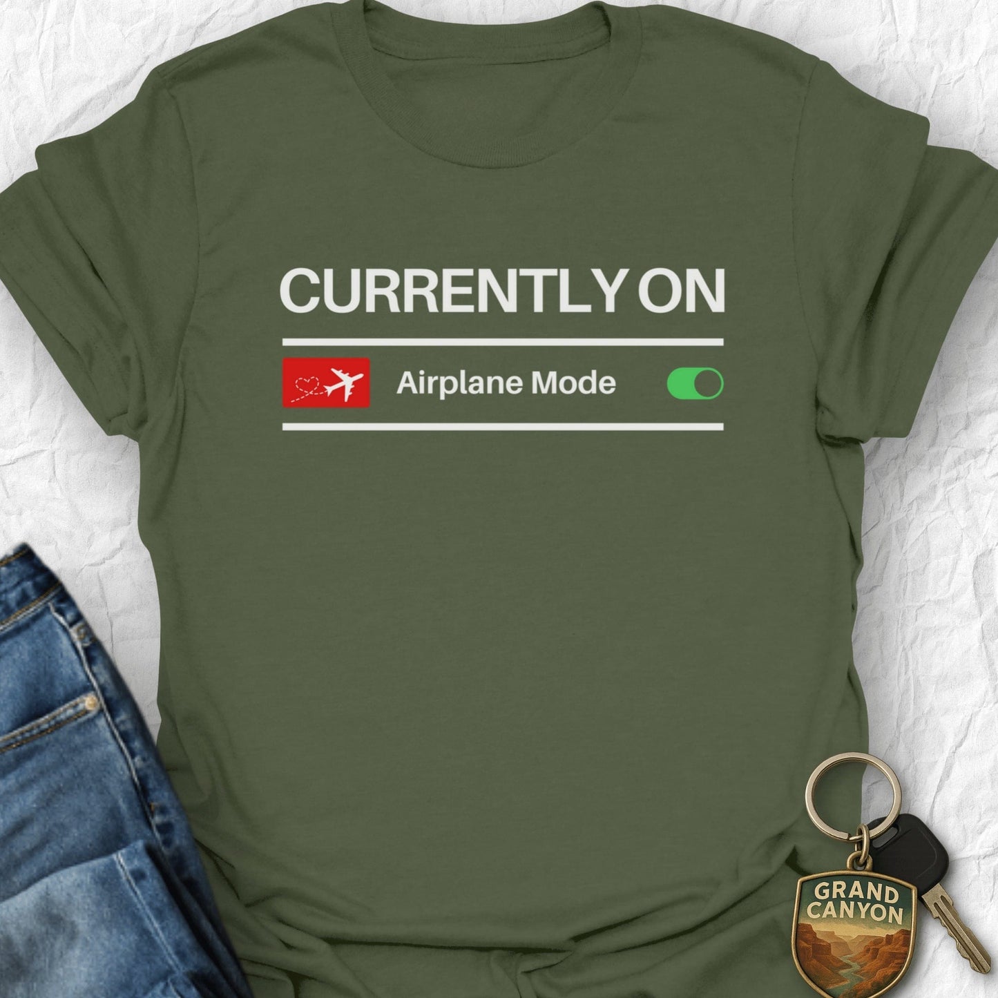 Airplane Mode T-Shirt - T-Shirt Military Green / S