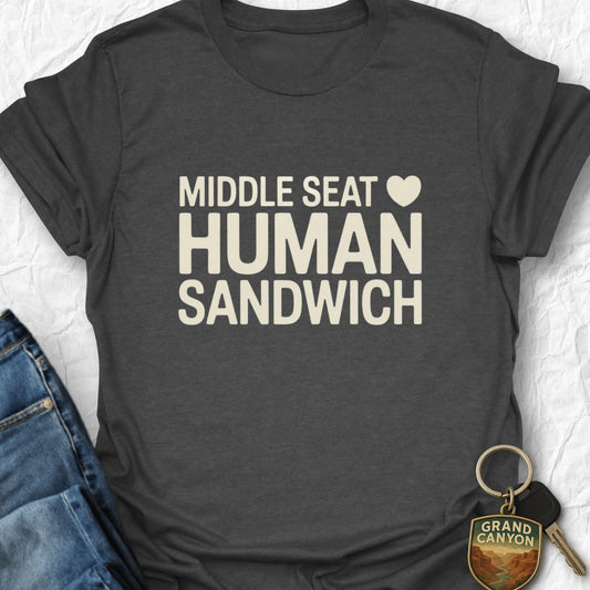WANDERWOMENTEES T-Shirt Dark Heather / S Airplane Sandwich T-Shirt