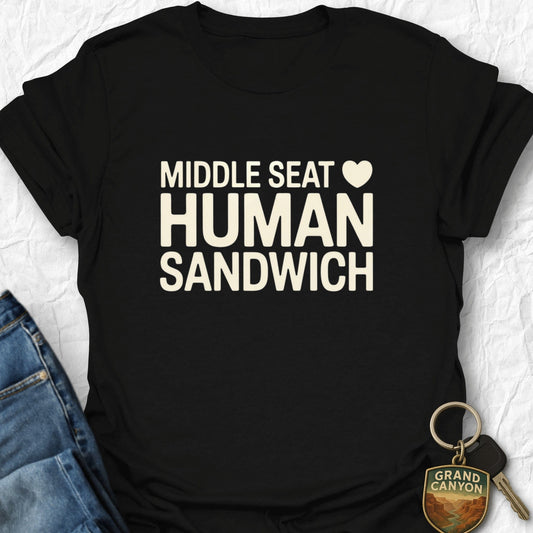 WANDERWOMENTEES T-Shirt Black / S Airplane Sandwich T-Shirt