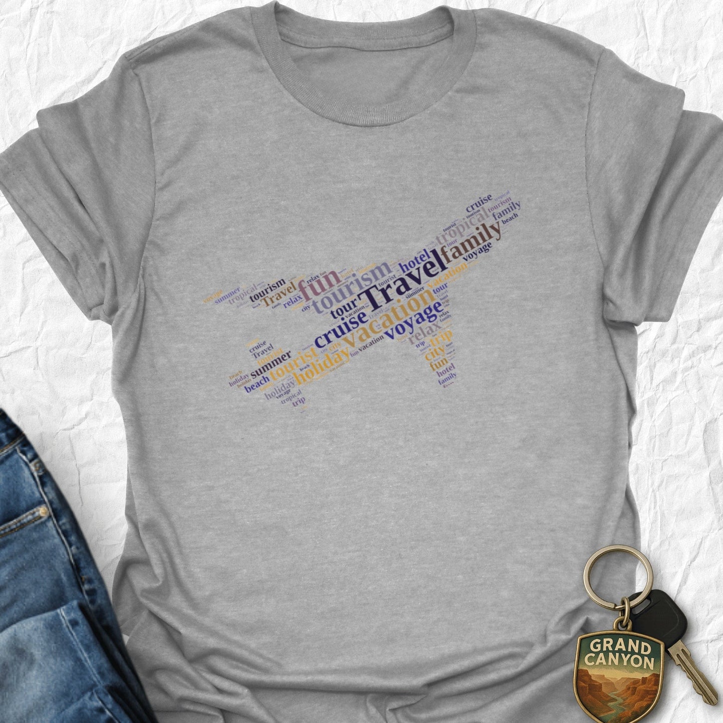 Airplane Travel T-Shirt - T-Shirt Sport Grey / S