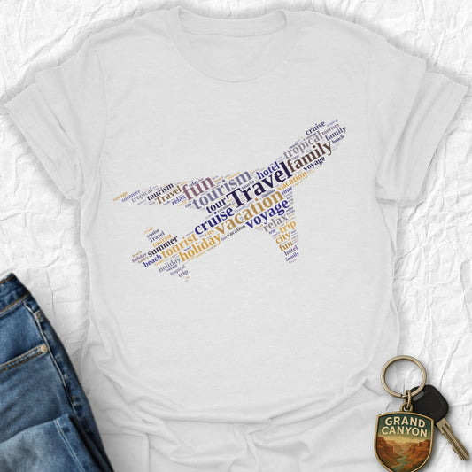 WANDERWOMENTEES T-Shirt White / S Airplane Travel T-Shirt