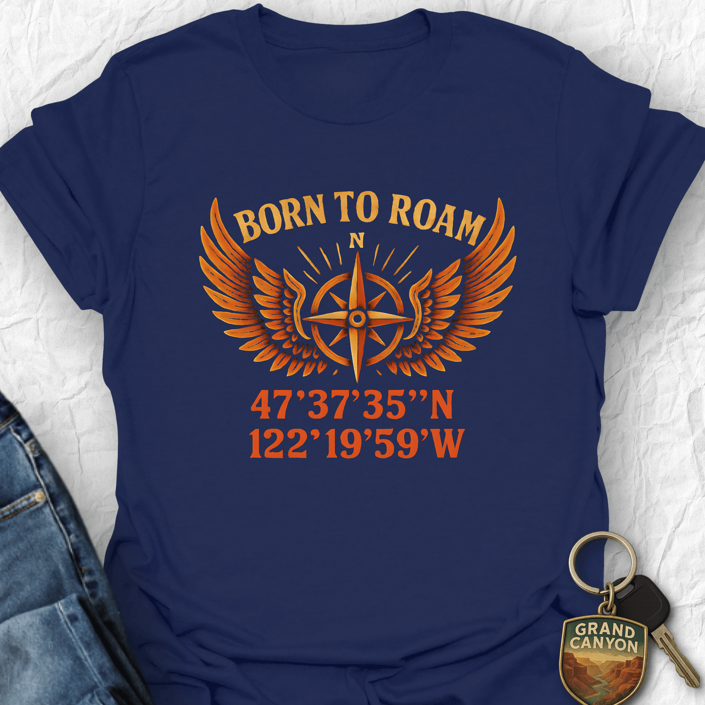 WANDERWOMENTEES T-Shirt Navy / S Born to Roam T-Shirt