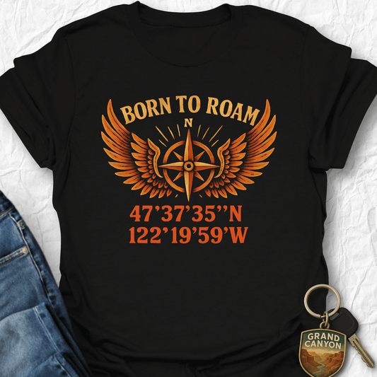 WANDERWOMENTEES T-Shirt Black / S Born to Roam T-Shirt