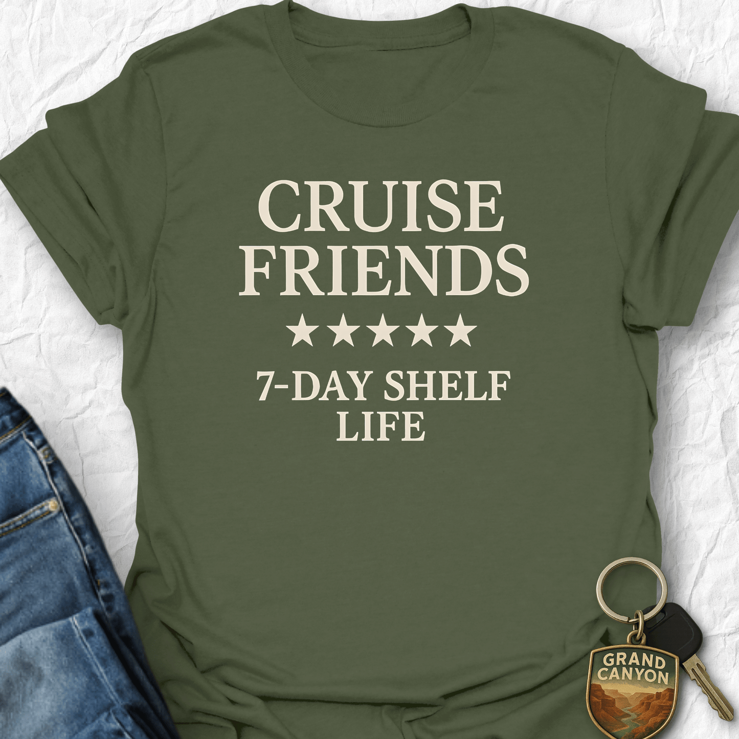 WANDERWOMENTEES T-Shirt Military Green / S Cruise Friends T-Shirt