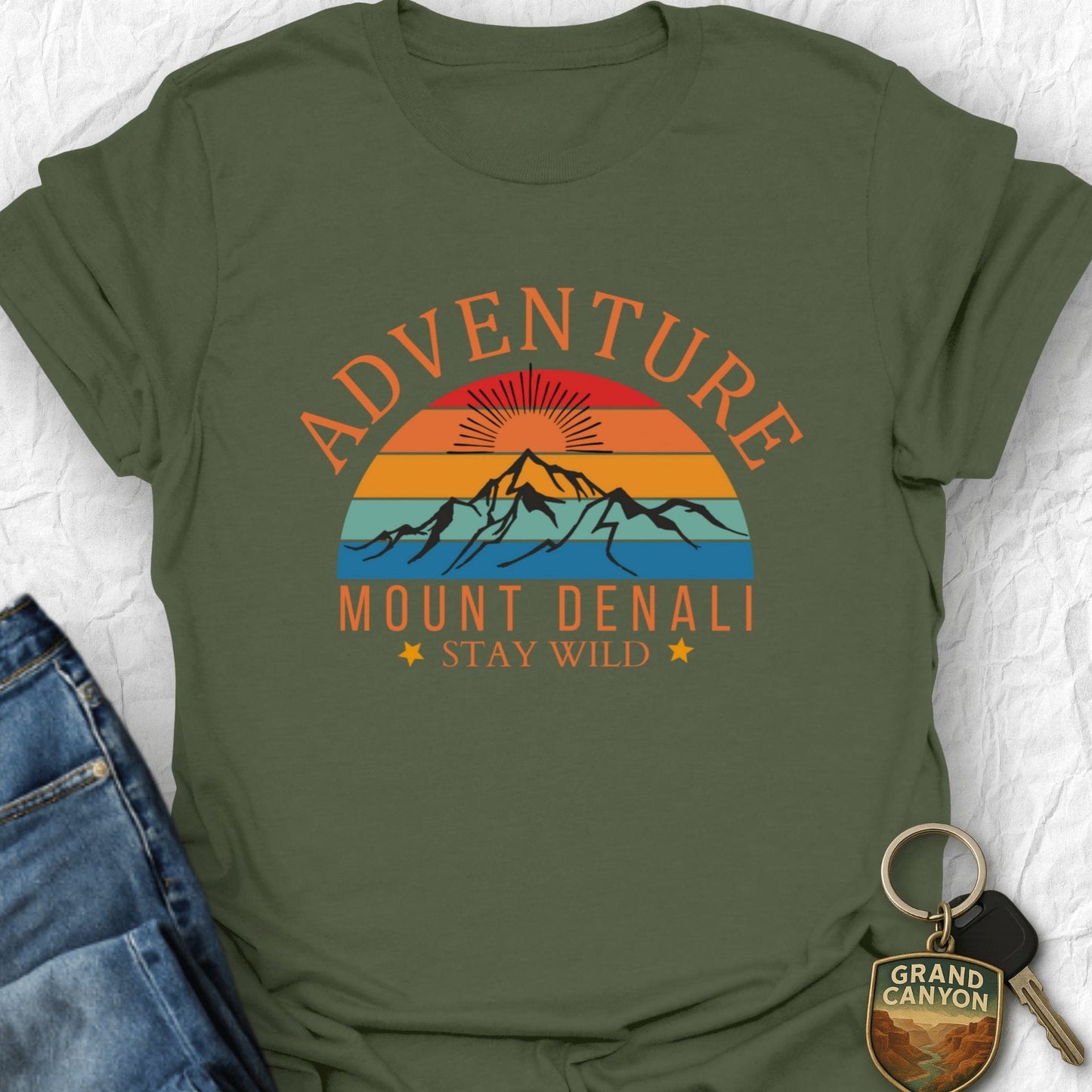 Denali Adventure T-Shirt - T-Shirt Military Green / S
