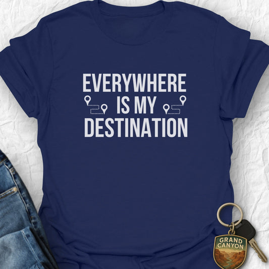 Destination Everywhere T-Shirt - T-Shirt Navy / S