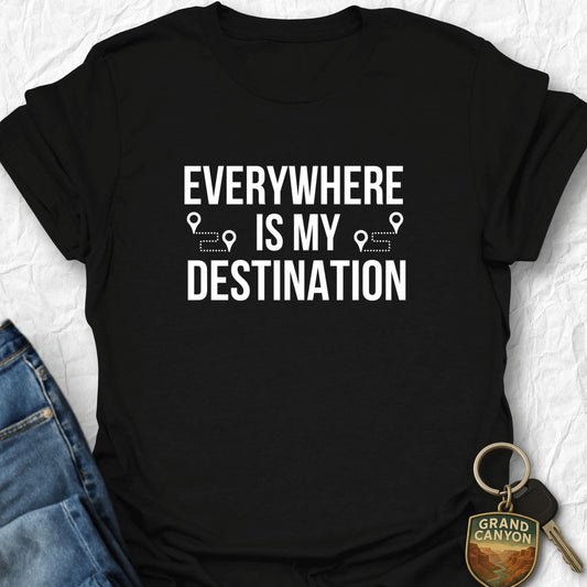 Destination Everywhere T-Shirt - T-Shirt Black / S