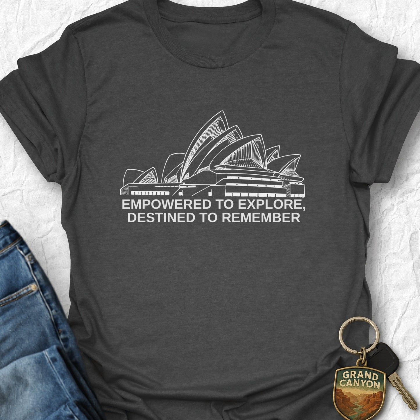 Destined to Explore T-Shirt - T-Shirt Dark Heather / S