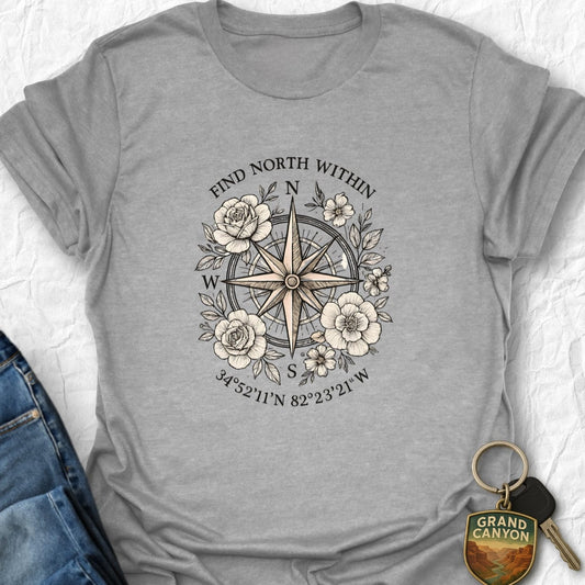 WANDERWOMENTEES T-Shirt Sport Grey / S Find Your North T-Shirt
