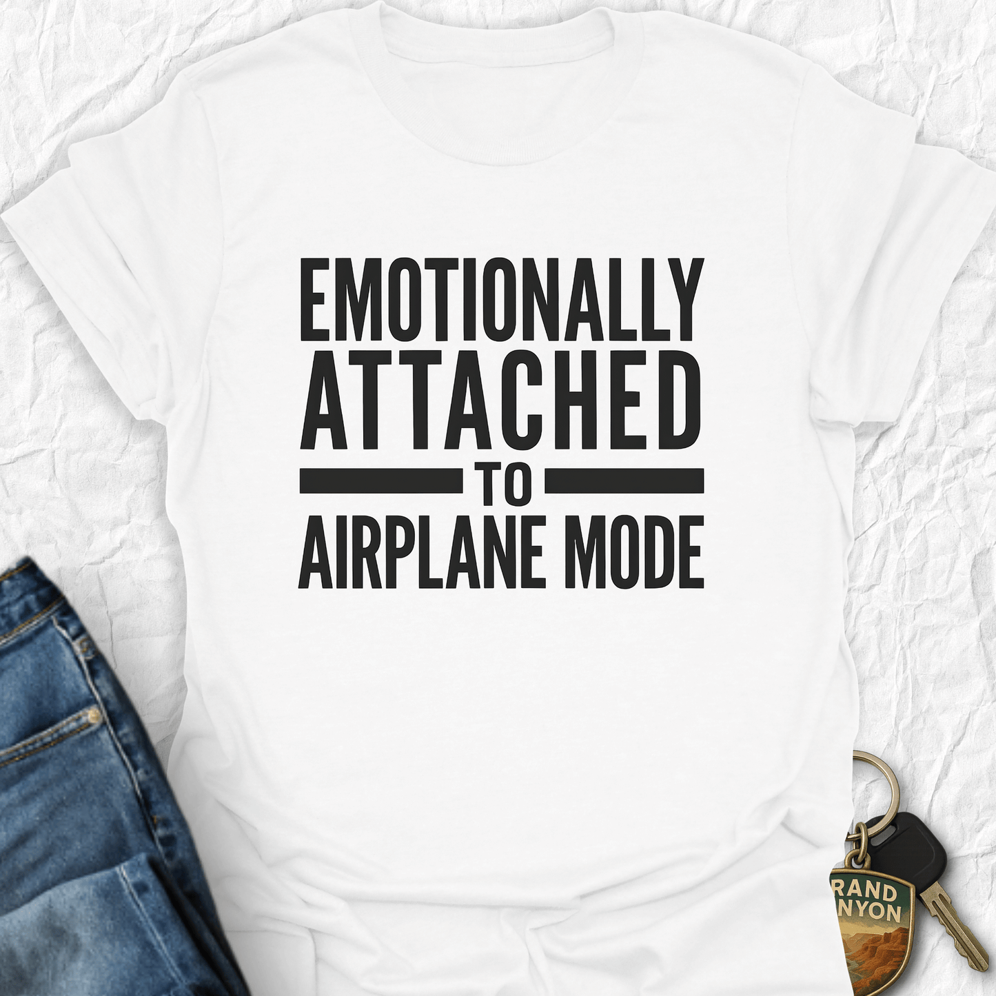 WANDERWOMENTEES T-Shirt White / S Funny Airplane Mode T-Shirt