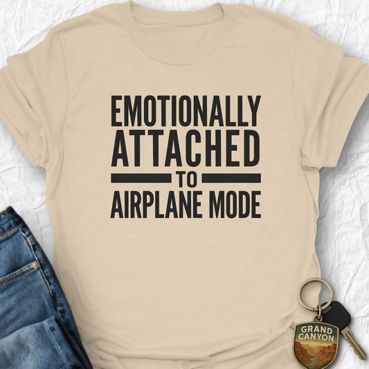 WANDERWOMENTEES T-Shirt Sand / S Funny Airplane Mode T-Shirt