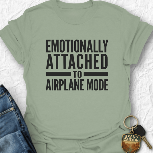 WANDERWOMENTEES T-Shirt Sage / S Funny Airplane Mode T-Shirt