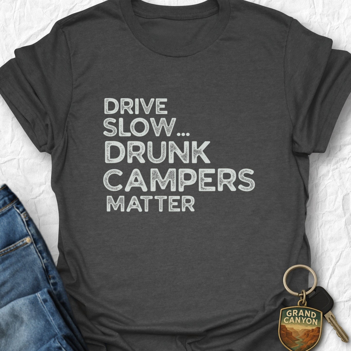 Funny Camping T-Shirt - T-Shirt Dark Heather / S