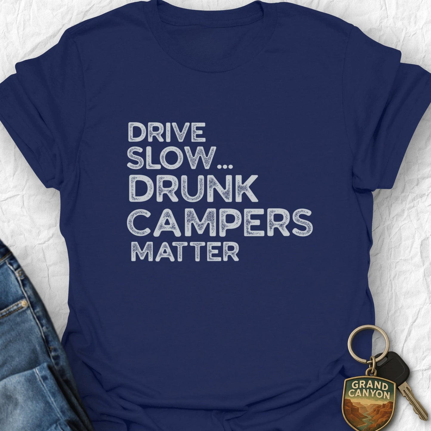 Funny Camping T-Shirt - T-Shirt Navy / S