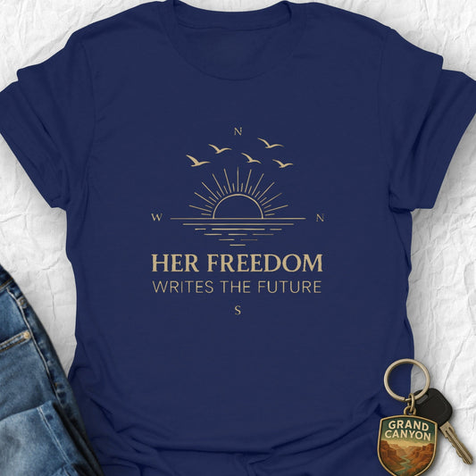WANDERWOMENTEES T-Shirt Navy / S Her Freedom T-Shirt