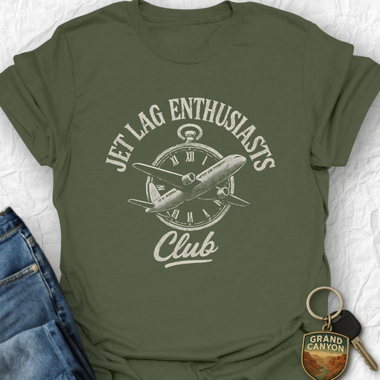 WANDERWOMENTEES T-Shirt Military Green / S Jet Lag T-Shirt