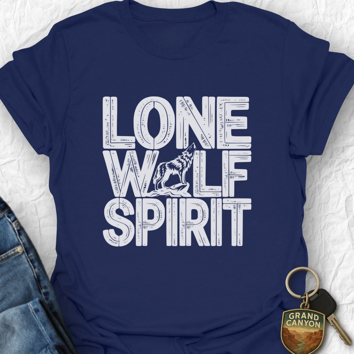 Lone Wolf T-Shirt - T-Shirt Navy / S