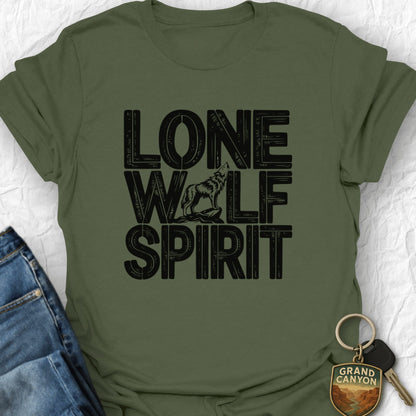 Lone Wolf T-Shirt - T-Shirt Military Green / S