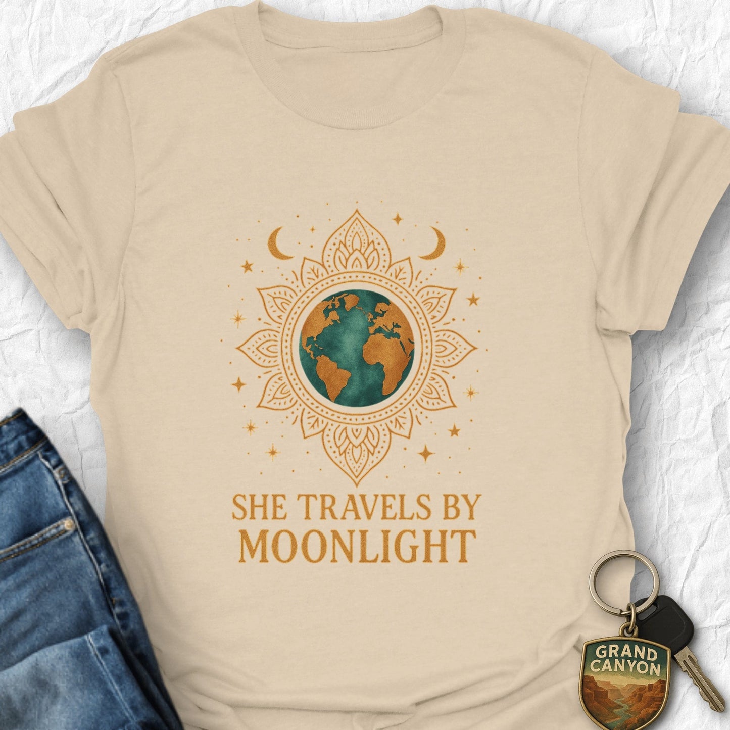 Moonlight Travel T-Shirt - T-Shirt Sand / S