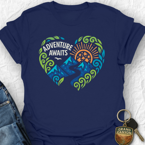 WANDERWOMENTEES T-Shirt Navy / S Mountain Path T-Shirt