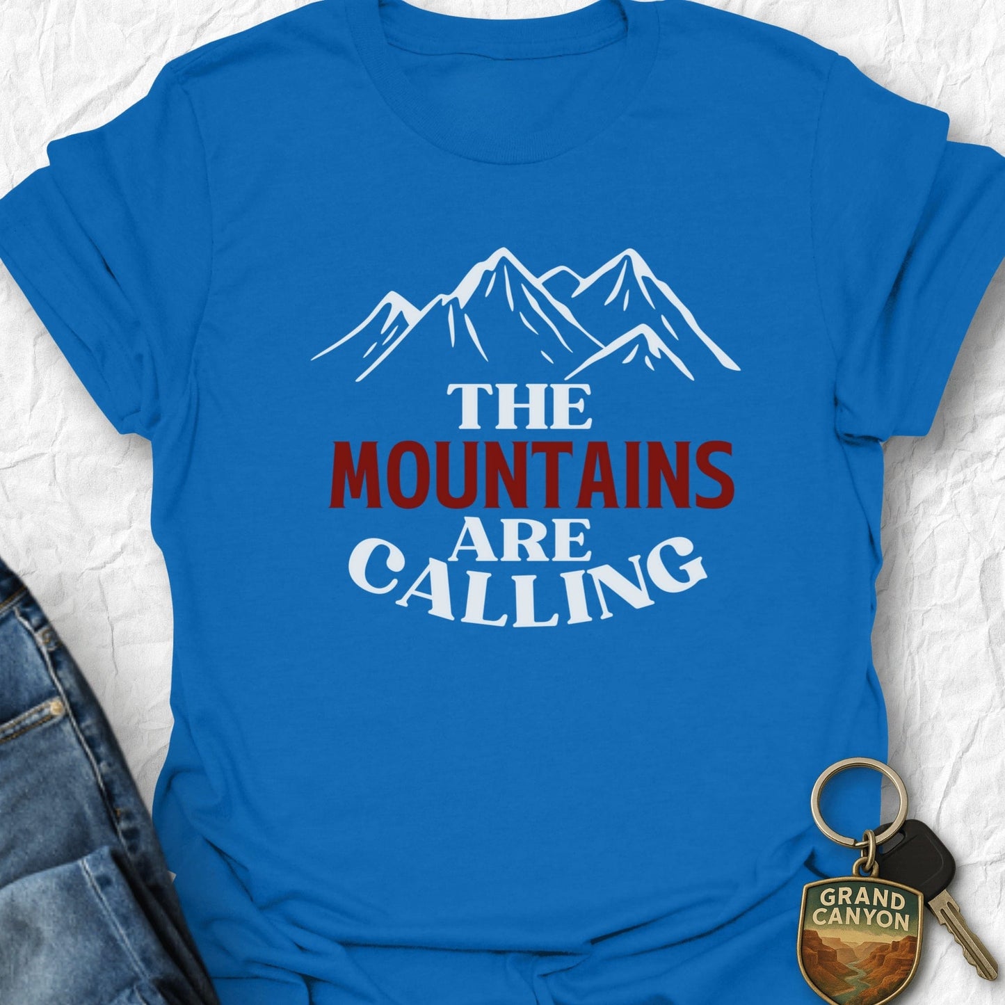 Mountains Are Calling T-Shirt - T-Shirt Royal / S