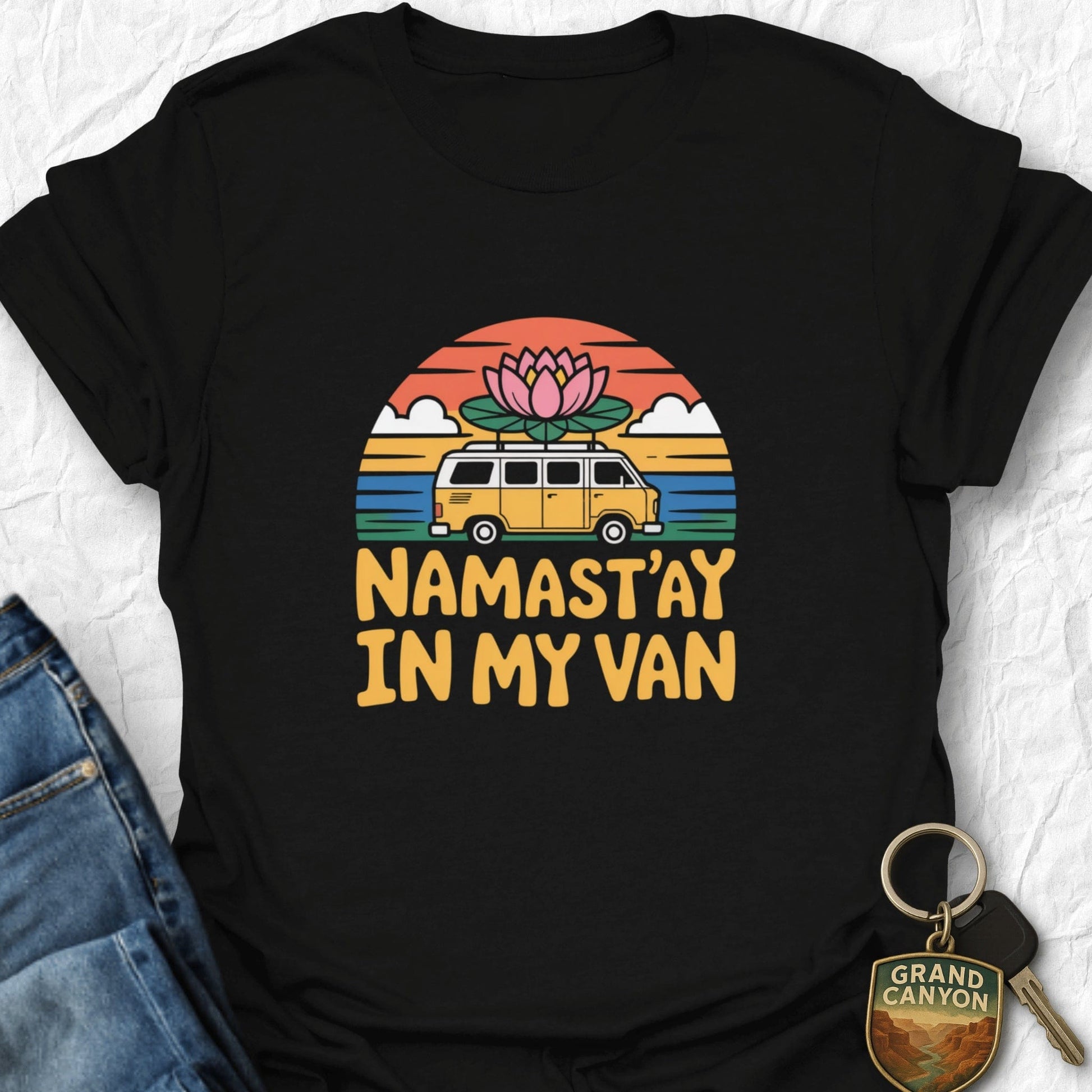 Namast'ay In My Van T-shirt - T-Shirt Black / S