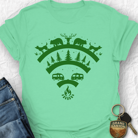 WANDERWOMENTEES T-Shirt Mint Green / S Nature's WiFi T-Shirt