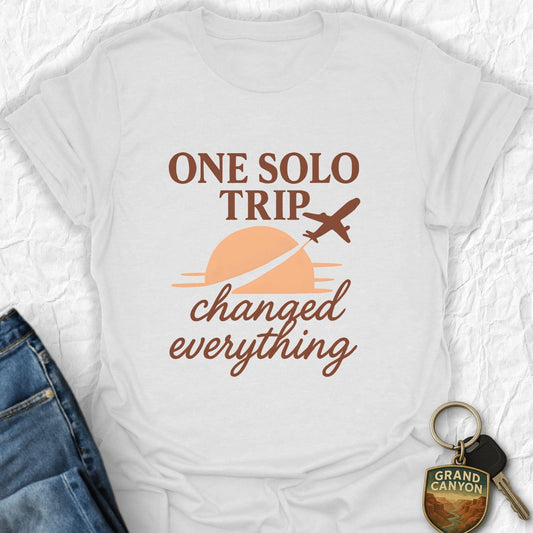 WANDERWOMENTEES T-Shirt White / S One Solo Trip T-Shirt