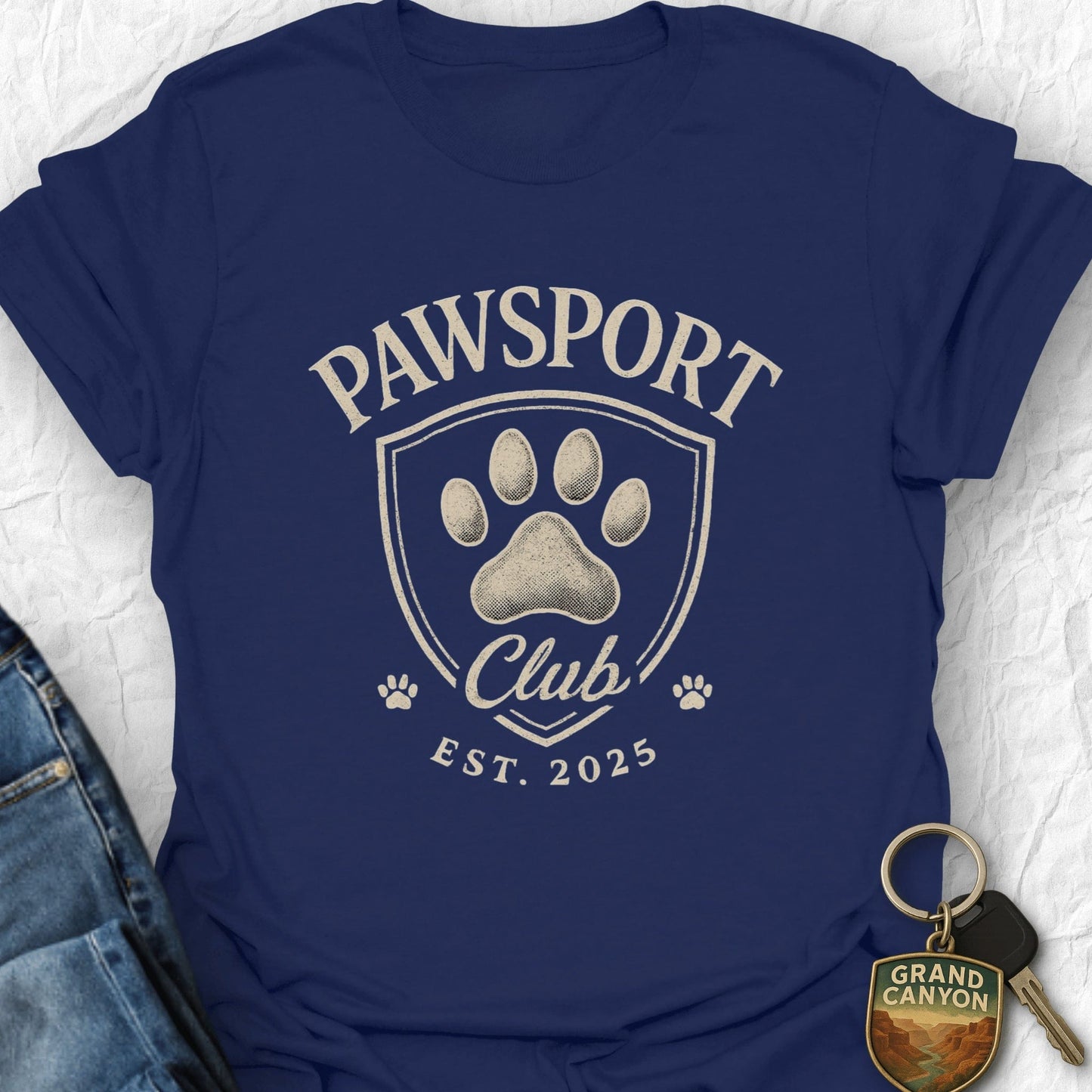 WANDERWOMENTEES T-Shirt Navy / S Pawsport Club T-Shirt